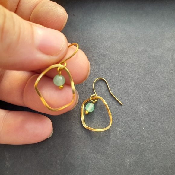Baby Wobble Hoops in Aventurine - Picture 3 of 3
